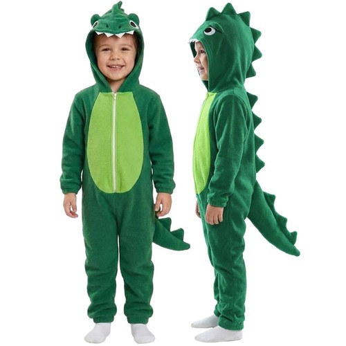 Kids green dinosaur costume - green,