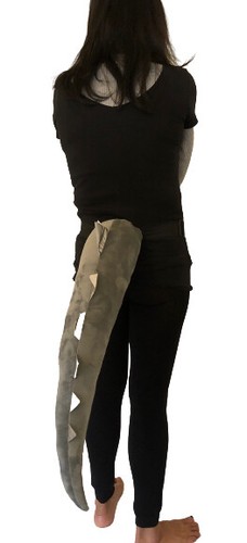 Grey reflective fin dinosaur - reflective,